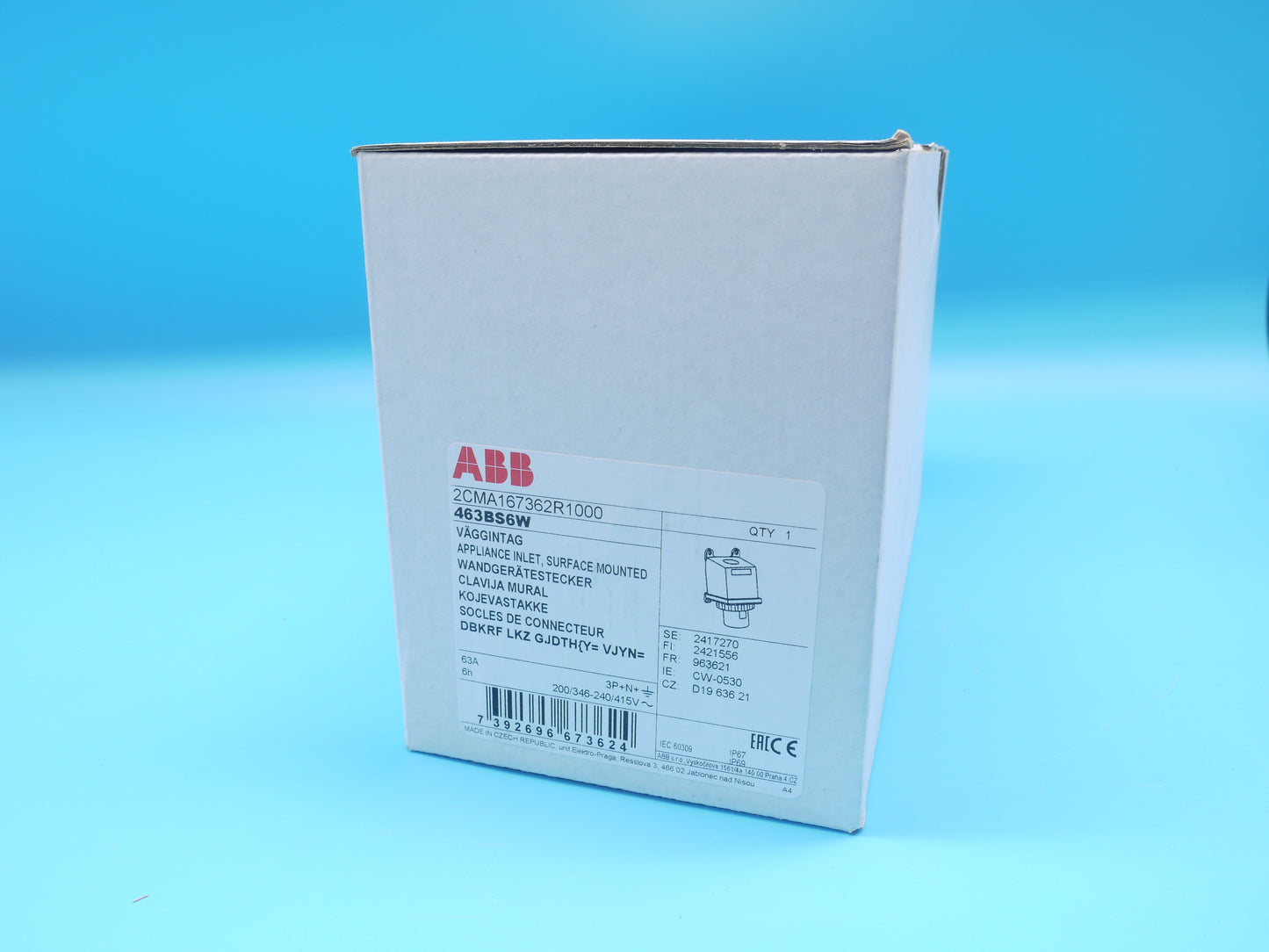 !♦ ♦ KS Wandgerätesteckdose 63A - ABB 463BS6W