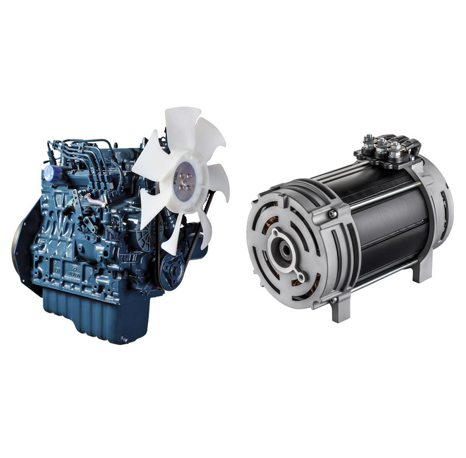 eine Diesel und ein Elektromotor