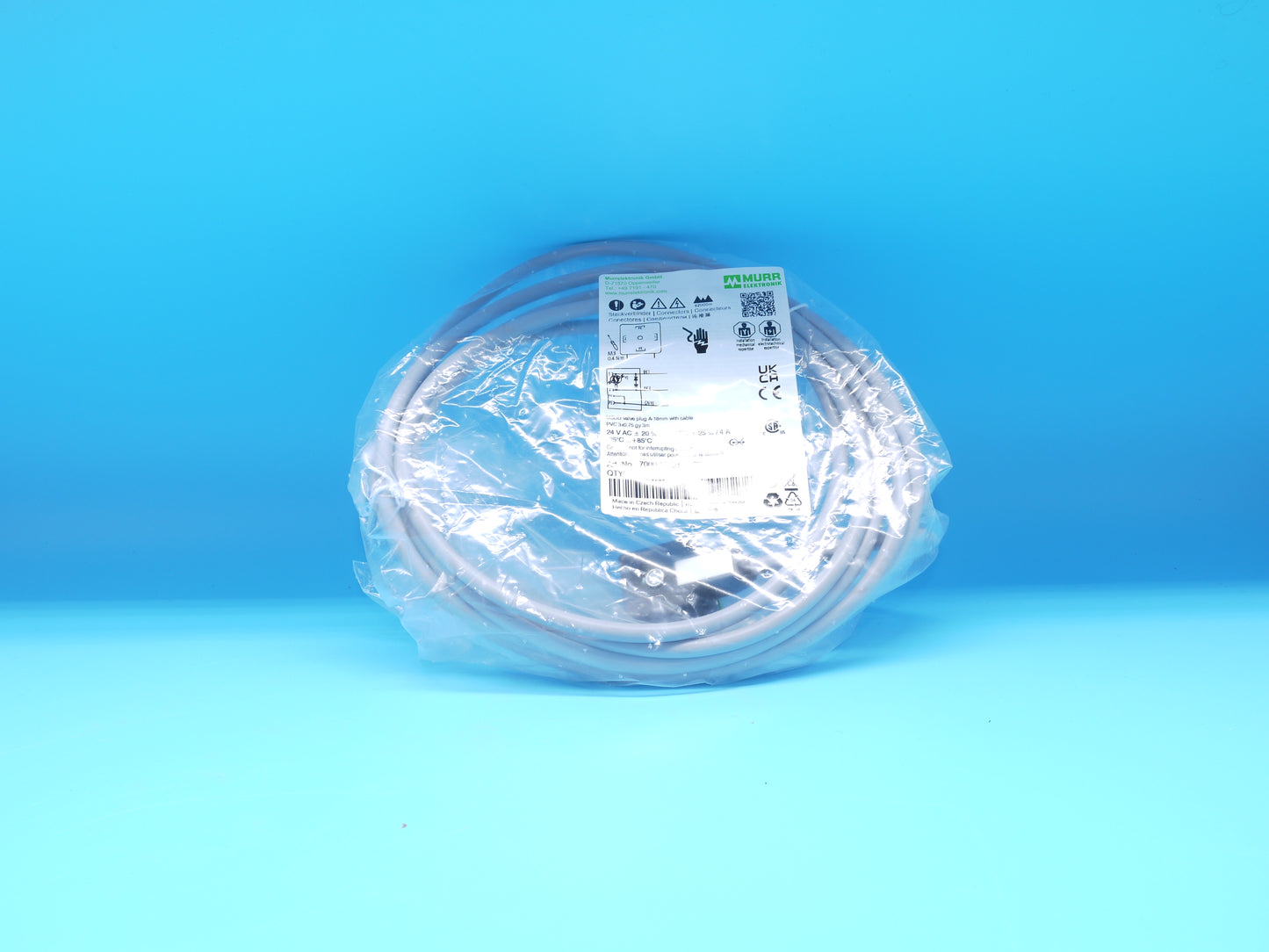 !♦ ♦ KS |►10 Stück◄|    Ventilstecker mit 3m Kabel 24V, LED, Schutzbeschaltung