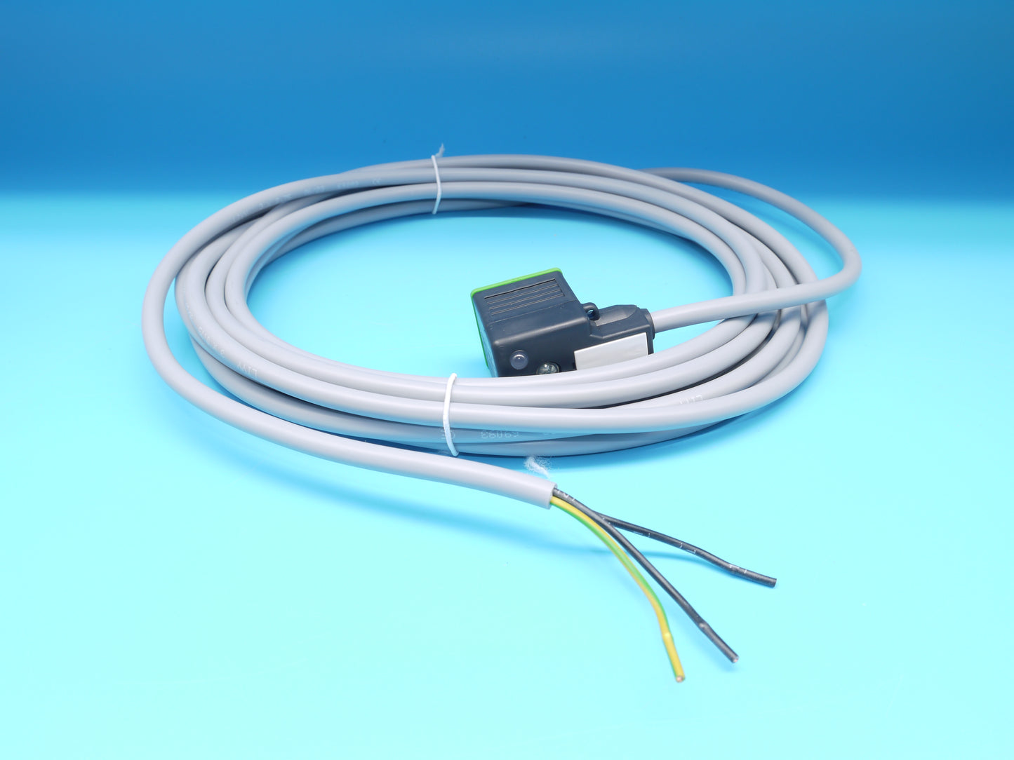 !♦ ♦ KS |►10 Stück◄|   Ventilstecker mit 5m Kabel 24V, LED, Schutzbeschaltung