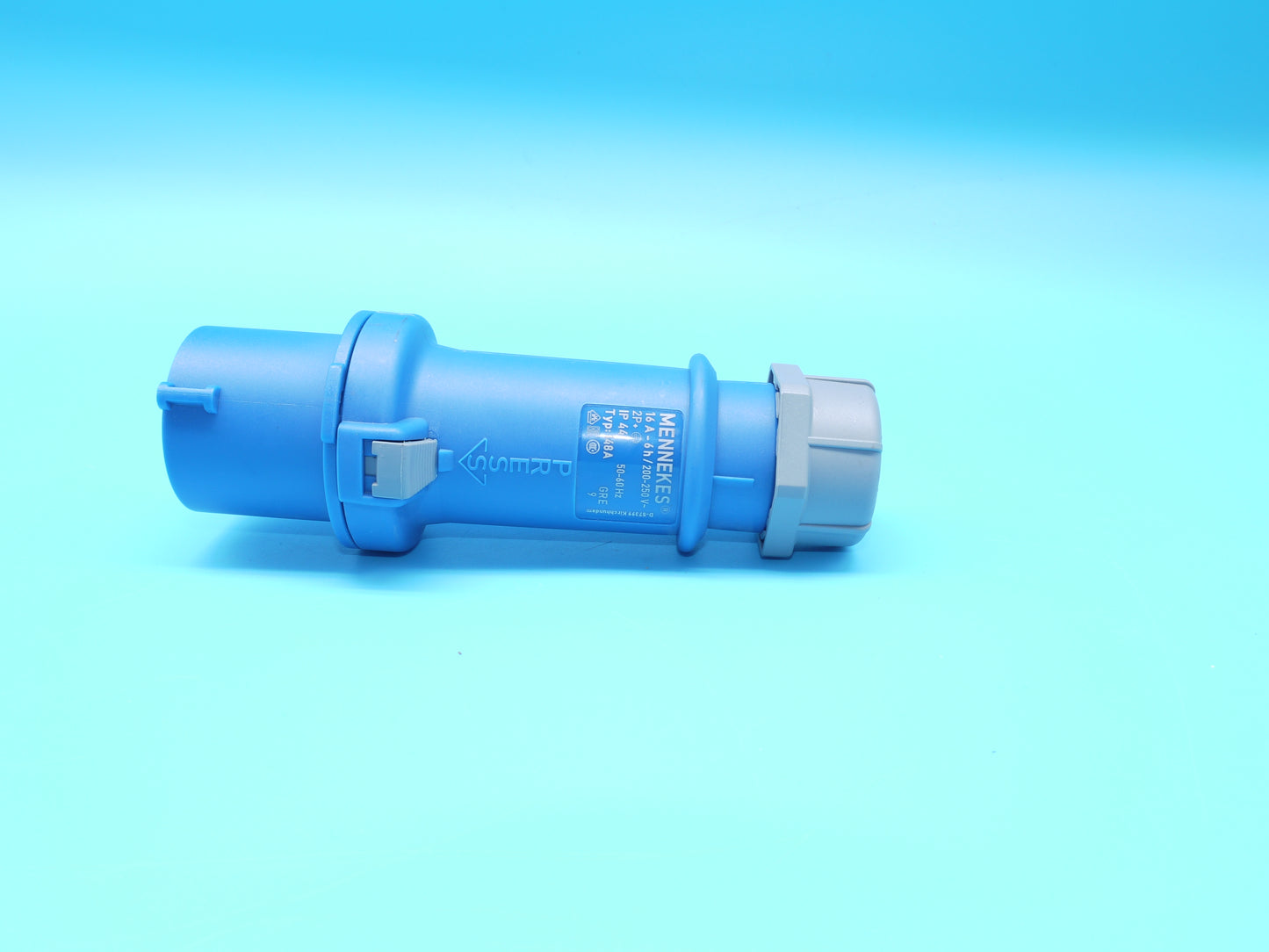 !♦ ♦ KS |►4 Stück◄|    CEE-Stecker blau 16A 230V IP 44, männlich