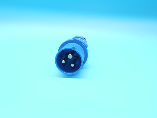 !♦ ♦ KS |►4 Stück◄|    CEE-Stecker blau 16A 230V IP 44, männlich