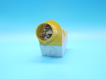 !♦ ♦ KS CEE-Wandkontaktstecker gelb 110V/32A Mennekes incl. Bearbeitung