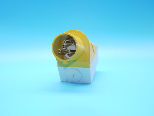 !♦ ♦ KS CEE-Wandkontaktstecker gelb 110V/32A Mennekes incl. Bearbeitung