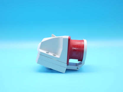 !♦ ♦ KS |►6 Stück◄|   CEE-Anbaustecker-Wand rot 5pol. 16A 400V mit Deckel