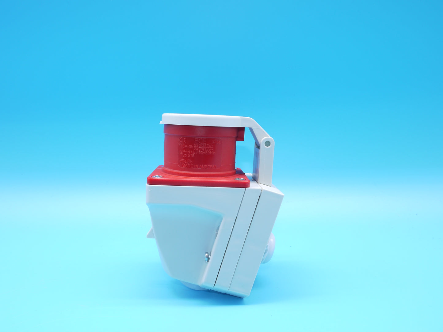 !♦ ♦ KS |►6 Stück◄|   CEE-Anbaustecker-Wand rot 5pol. 16A 400V mit Deckel