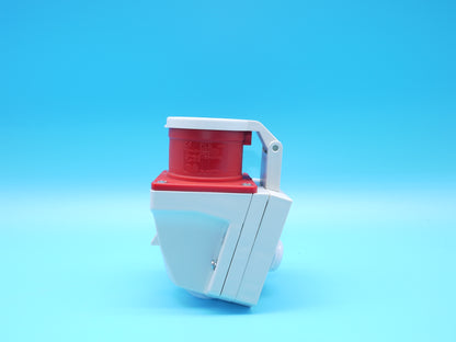 !♦ ♦ KS |►6 Stück◄|   CEE-Anbaustecker-Wand rot 5pol. 16A 400V mit Deckel