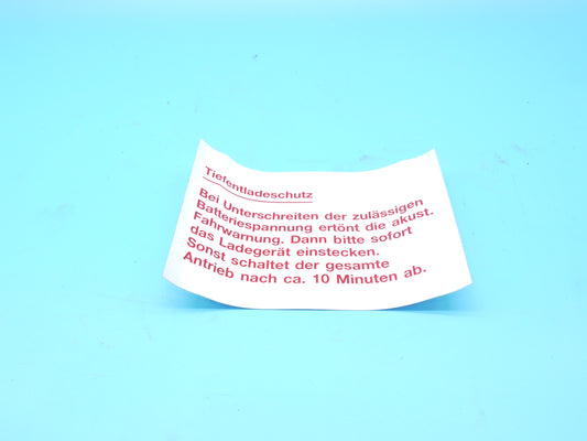 !      MB SCHILD Tiefenentladung