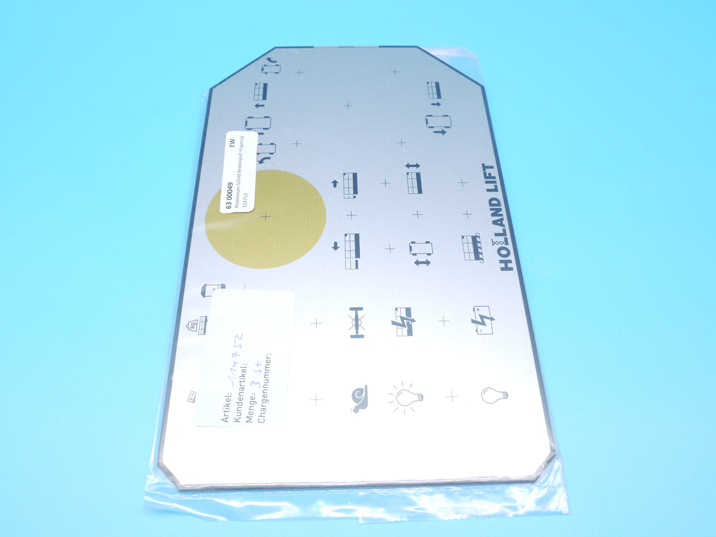 !    RKE |►3 Stück◄| Aluminium Schild Bedienpult Flugzeugbau