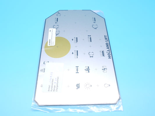 !    RKE |►3 Stück◄| Aluminium Schild Bedienpult Flugzeugbau